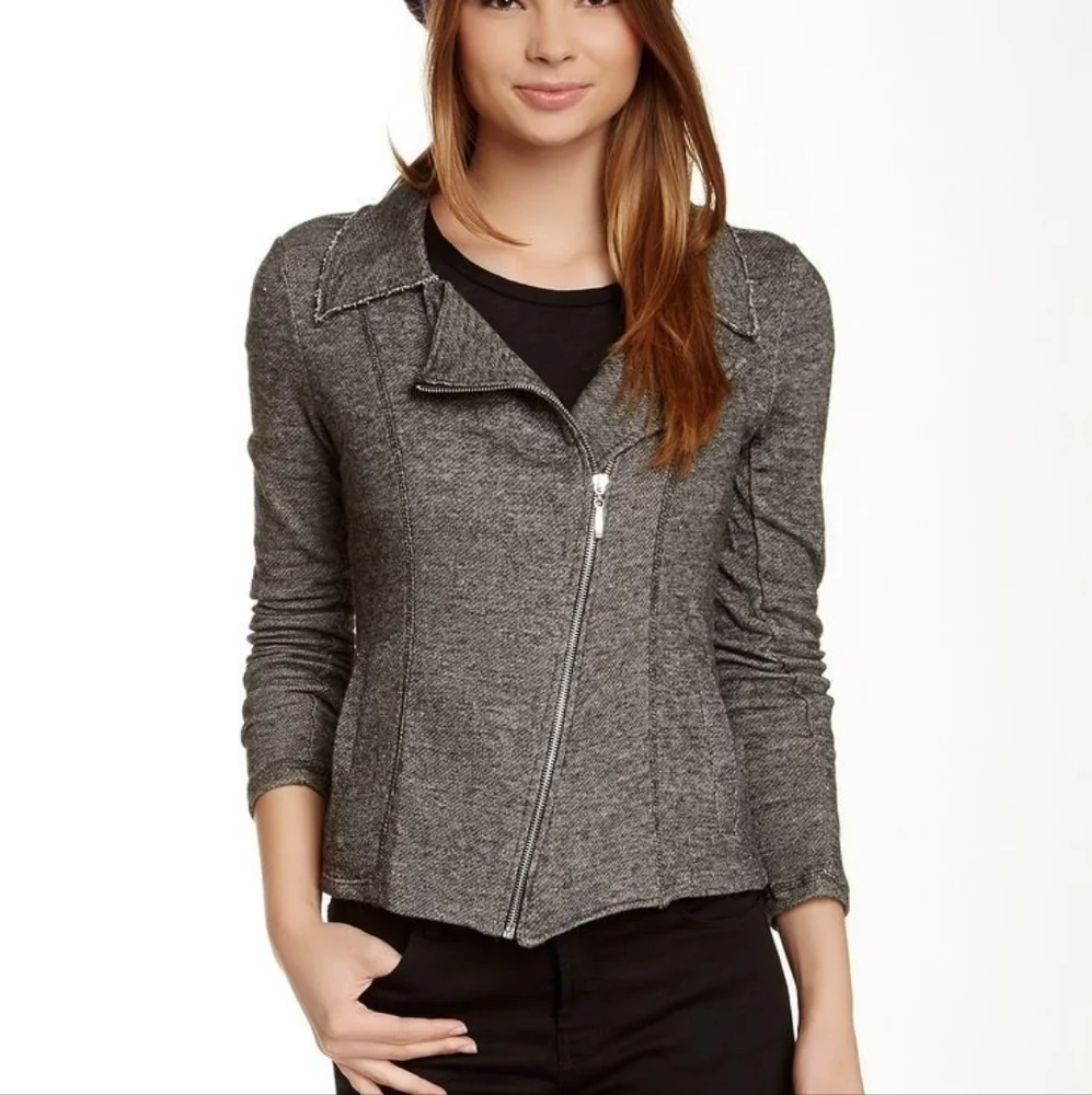 Bobeau lightweight gray moto jacket - Picture 4 of 7